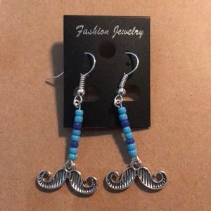Handmade Mustache Earrings!!